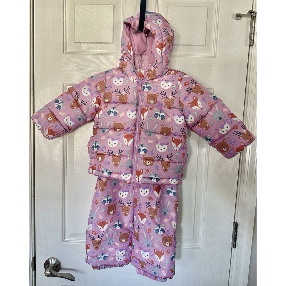 2 Piece The Children’s Place girl snowsuit snow bibs jacket coat set 18-24 month